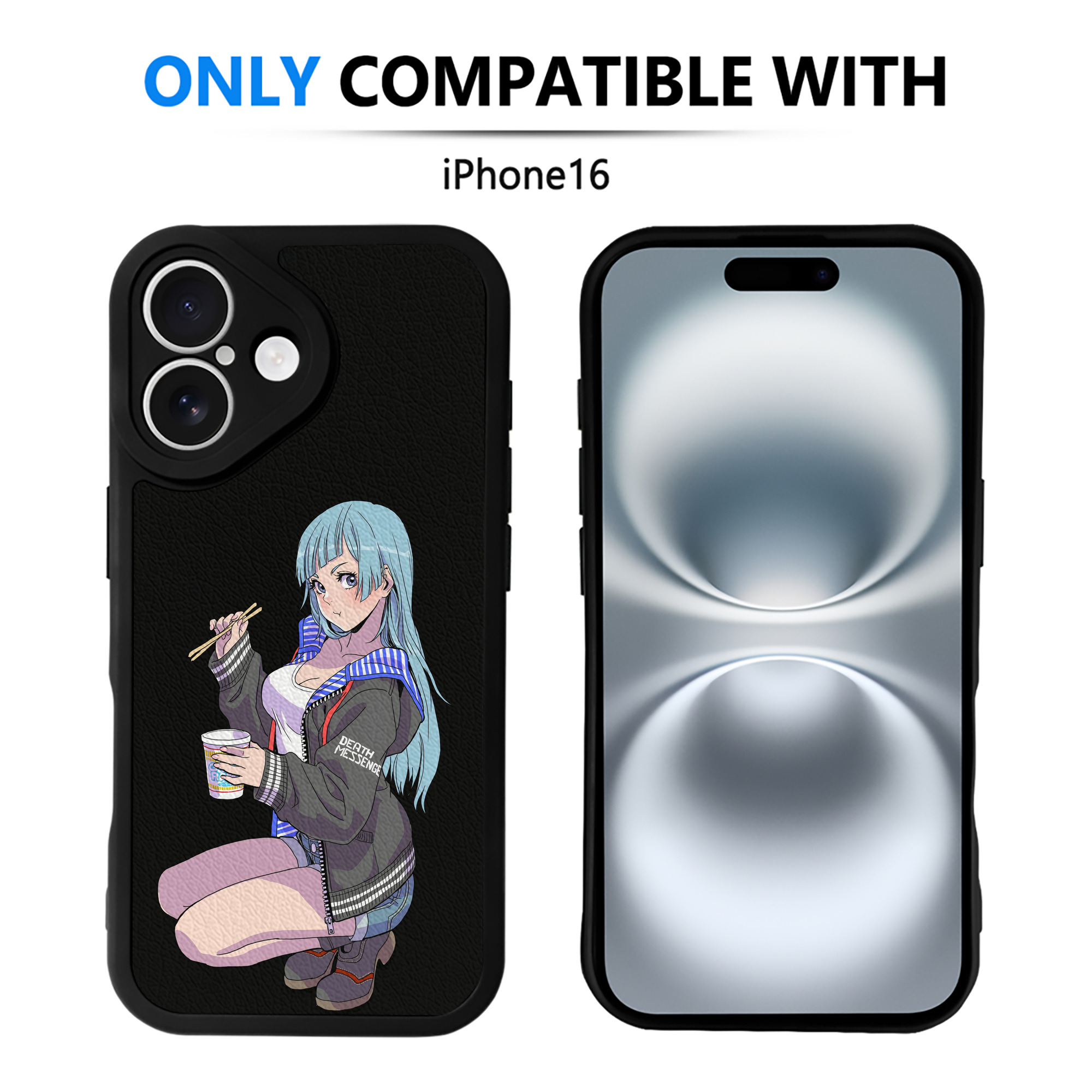 （画像用） 呪術廻戦 Jujutsu Kaisen 【iPhone 16シリーズ対応】シリコンスマホケース（レザー調） 材質：シリコン